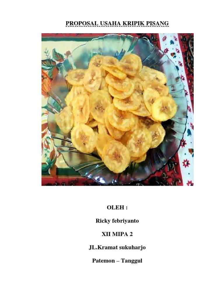 Proposal Usaha Kripik Pisang