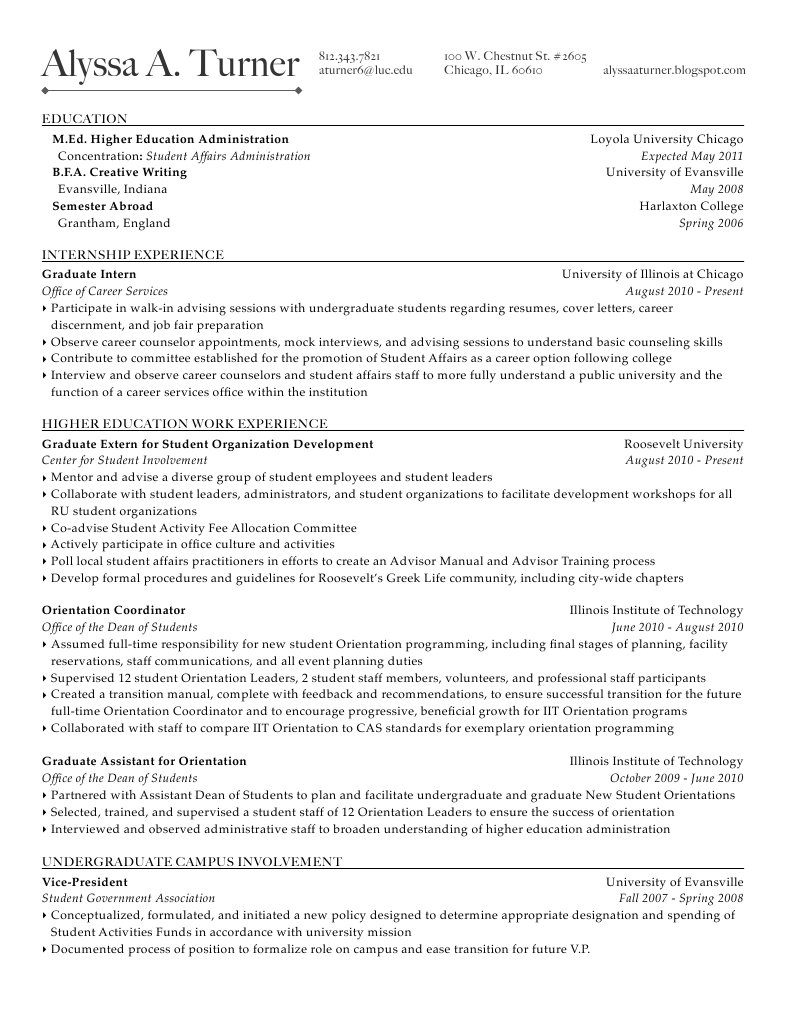 AAT Resume 2010 | PDF | Student Affairs | Leadership