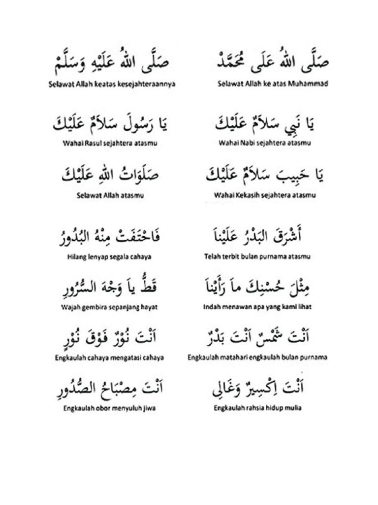 Lirik Selawat Pdf