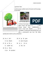 Road Accident Grammar Cloze PDF