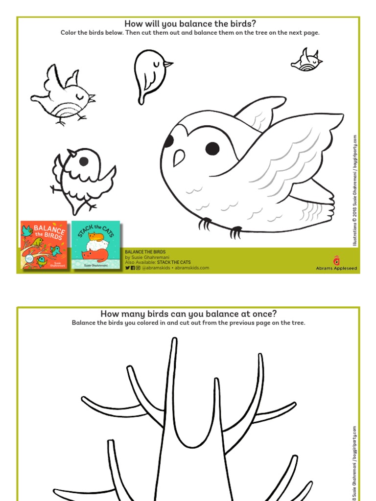 Balance The Birds Coloring Sheets | PDF