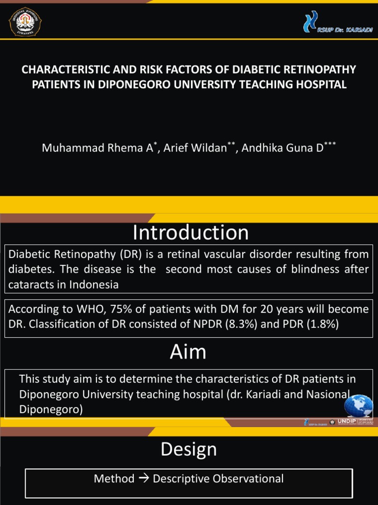 Diabetic Retinopathy Risk Factors Study | PDF | Diabetes Mellitus ...