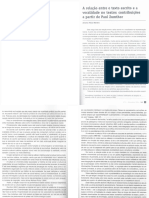A Relação Entre o Texto Escrito e A Vocalidade No Texto Contribuições A Partir de Paul Zumthor PDF