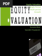 Equity Valuation: Single Period Multi Period Growth