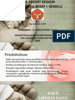 Pembimbing: Dr. Hanif M Noor, SP Og Kepaniteraan Klinik Senior Bagian Obsgyn Fkik Unja/Rsud Raden Mattaher 2018