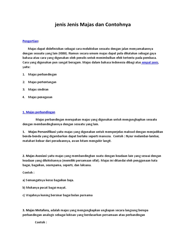 Jenis Majas Docx