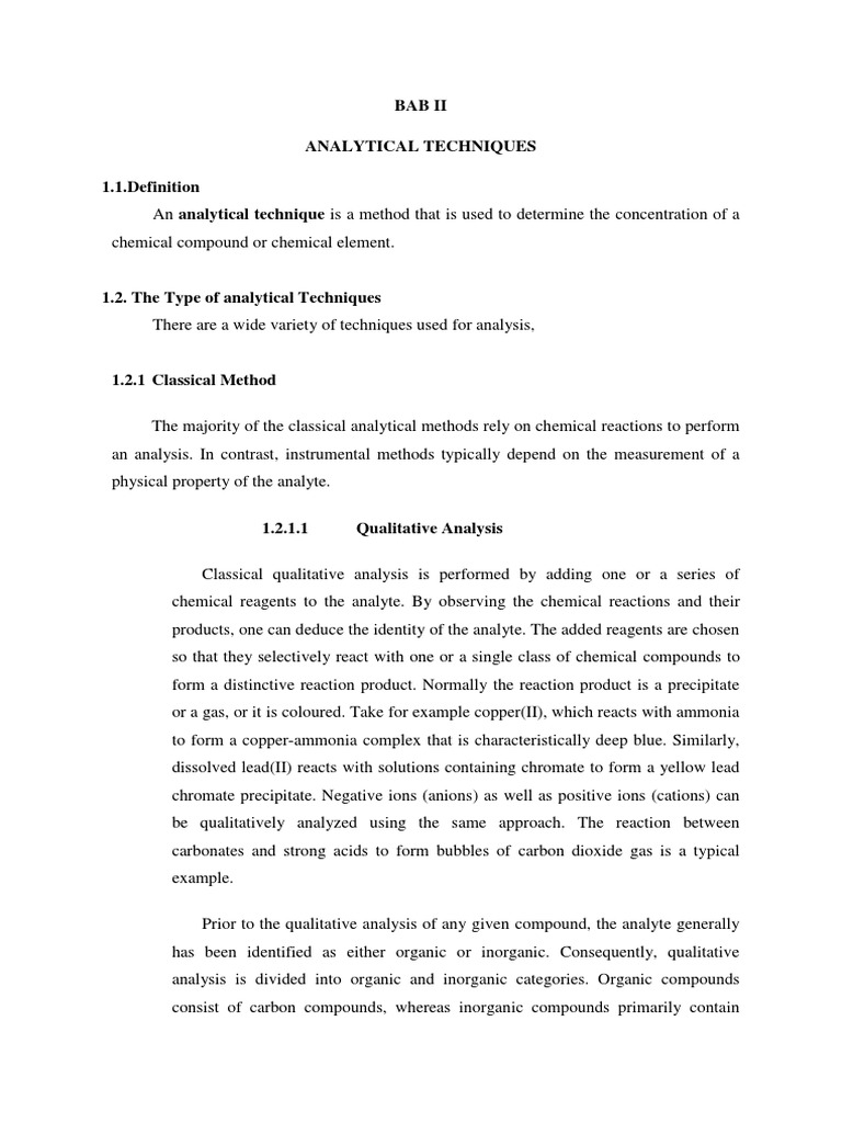 Analytical Techniques | PDF | Titration | Chemistry