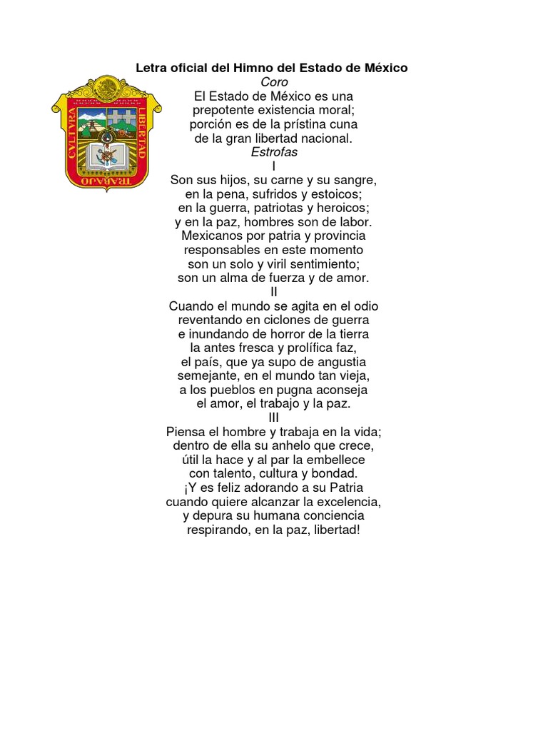 Himno Estado de Mexico PDF PDF