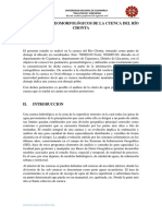 Parámetros geomorfológicos de la cuenca del Río Chonta