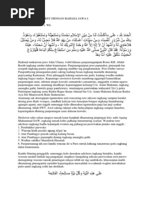 Mukadimah Walimatul Ursy Bahasa Jawa Lengkap Terbaru Kumpulan Referensi Teks Pidato