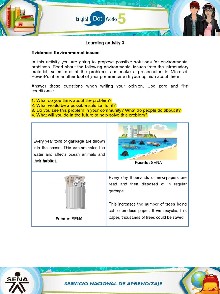 Proposing Solutions for Environmental Issues | PDF | Water | Natural ...