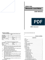 ZERO100L Ultrasnoic Level Meter Manual. Four Lines Dalian Zero Instrument Technology Co., Ltd China