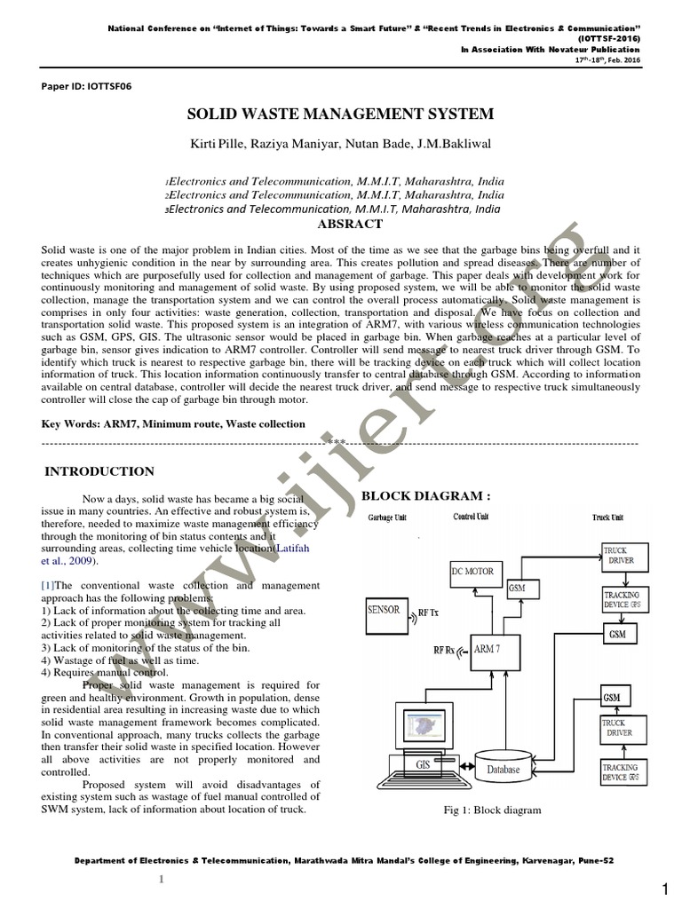 Smart Solid Waste Management System | PDF | Geographic Information ...
