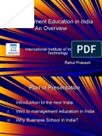 Management Education in India