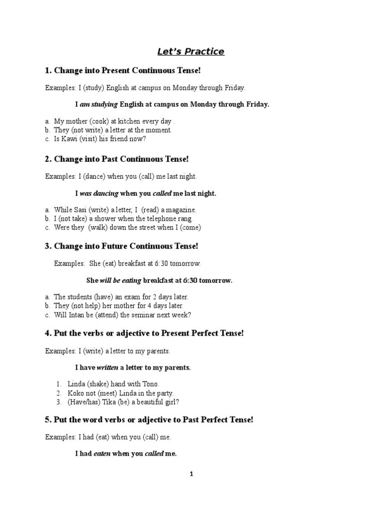Questions Fix Pdf Perfect Grammar Grammatical Tense