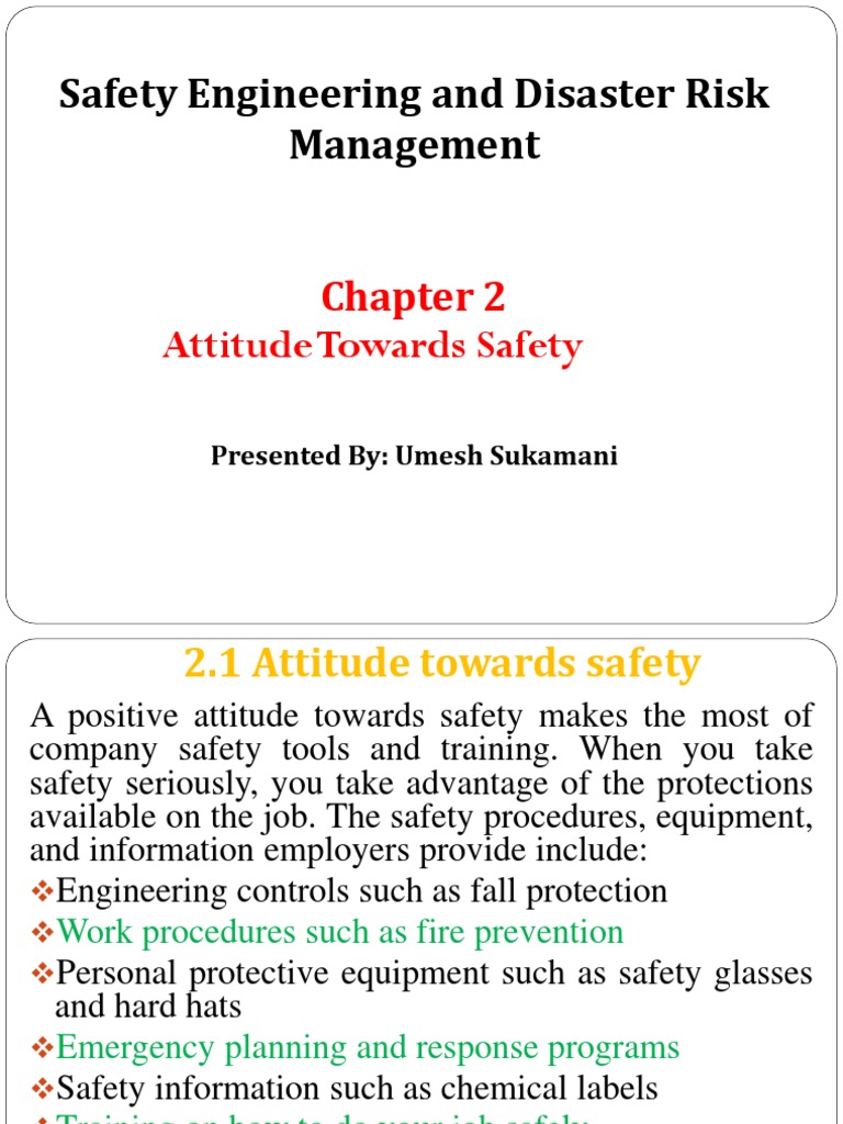 2.0 Attitude Towards Safety | PDF | Safety | Personal Protective Equipment