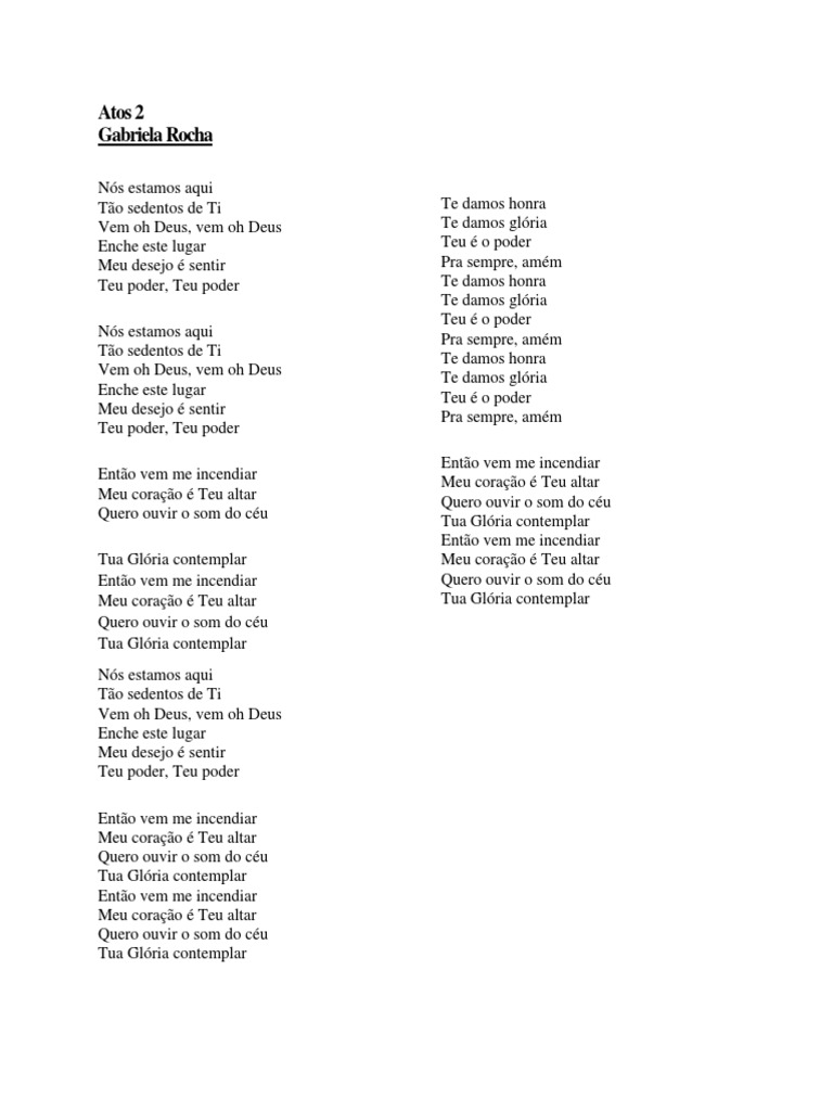 Letra - Atos 2 | PDF | Religião e crença