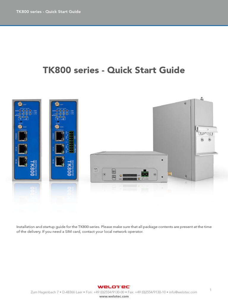 Quickly start your TK800 series router | PDF | Ip Address | Electrical ...
