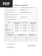 Personal Profile Form-Boc