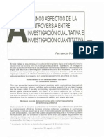 Algunos Aspectos Sobre La Controversia Entre Investigación Cualitativa y Cuantitativa