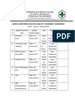 Jadwal Monitoring Kegiatan Ukm Upt