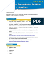 Talleres Con Padres y Madres, Niños y Niñas Del Club Del Pensamiento Positivo.