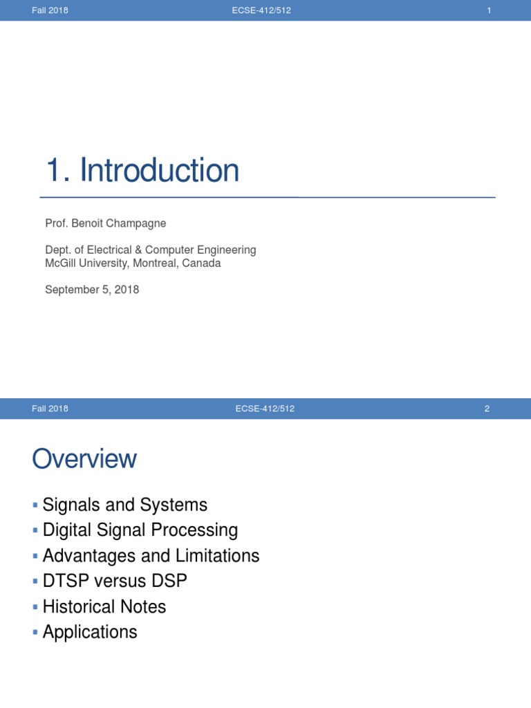 Discreet Signal Processing: Chapter 1 | PDF | Digital Signal Processing ...