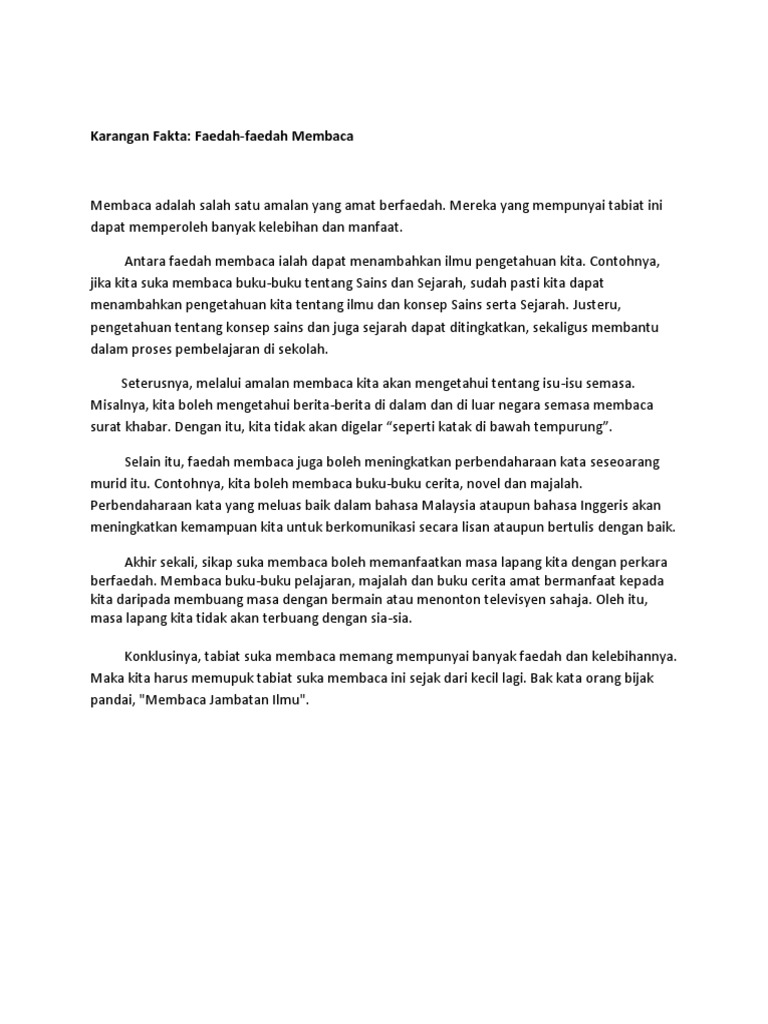 Faedah Membaca Pdf
