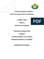 Algebra - Unidad 4 Espacios Vectoriales