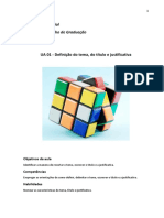 UA 01 - Definição Do Tema, Do Título e Justificativa PDF