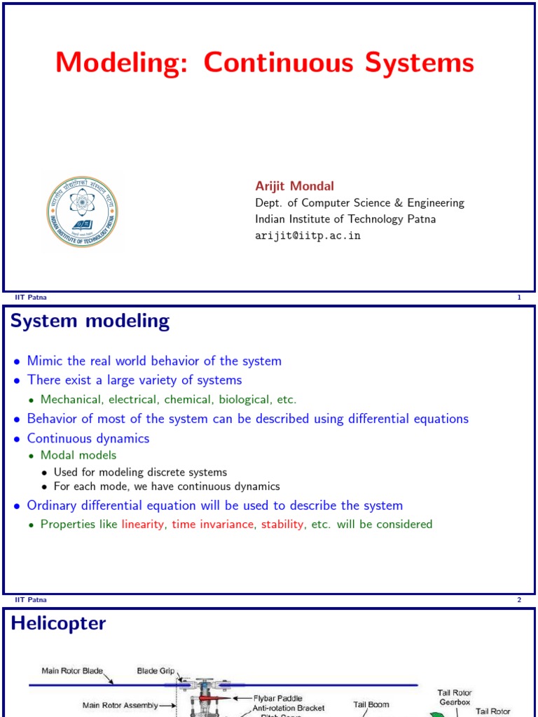 Modeling: Continuous Systems: Arijit Mondal | PDF | Rotation Around A ...