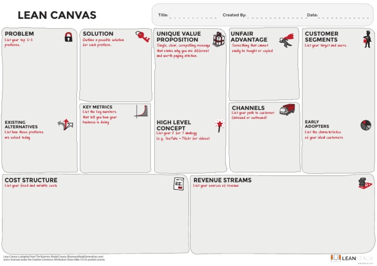 Downloadable Attachment Lean Canvas | PDF | Business Economics | Marketing