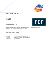 EUYO Flute Audition: Solo & Orchestral Excerpts