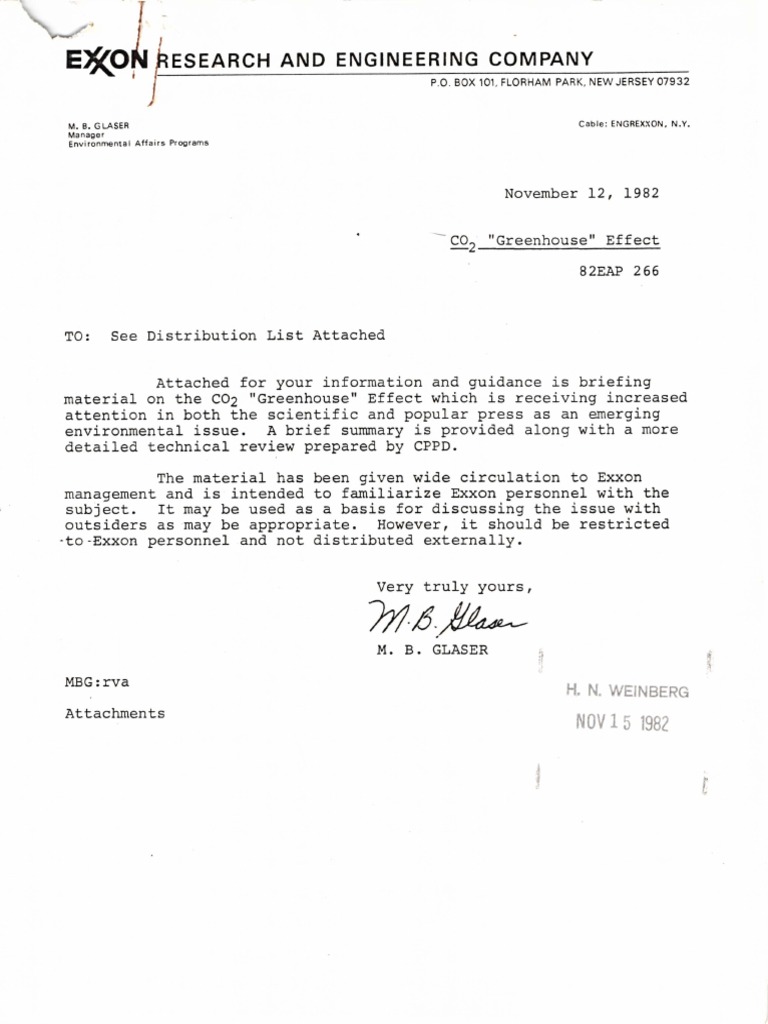 1982 Exxon Primer On CO2 Greenhouse Effect | PDF | Fuels | Carbon Dioxide