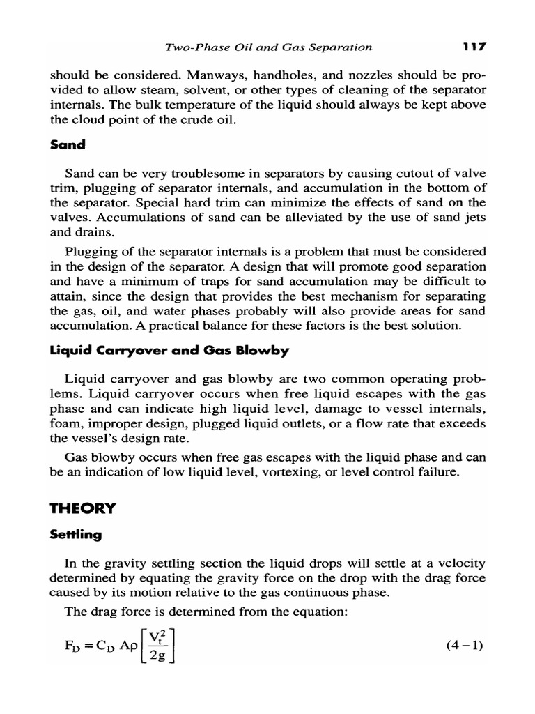Separator Sizing | PDF | Drop (Liquid) | Gases