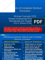 Concepts of Complete Denture Occlusion