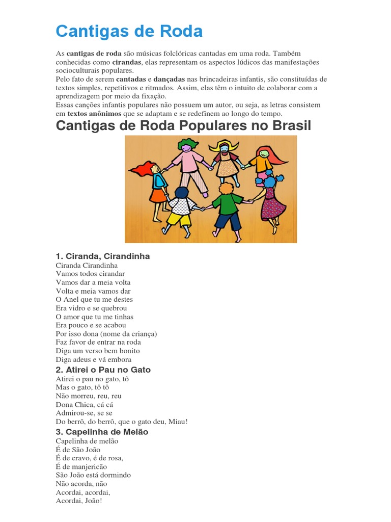 Cantigas de Roda | PDF