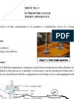 Calibration of Pressure Gauge Using Dead Weight Apparatus