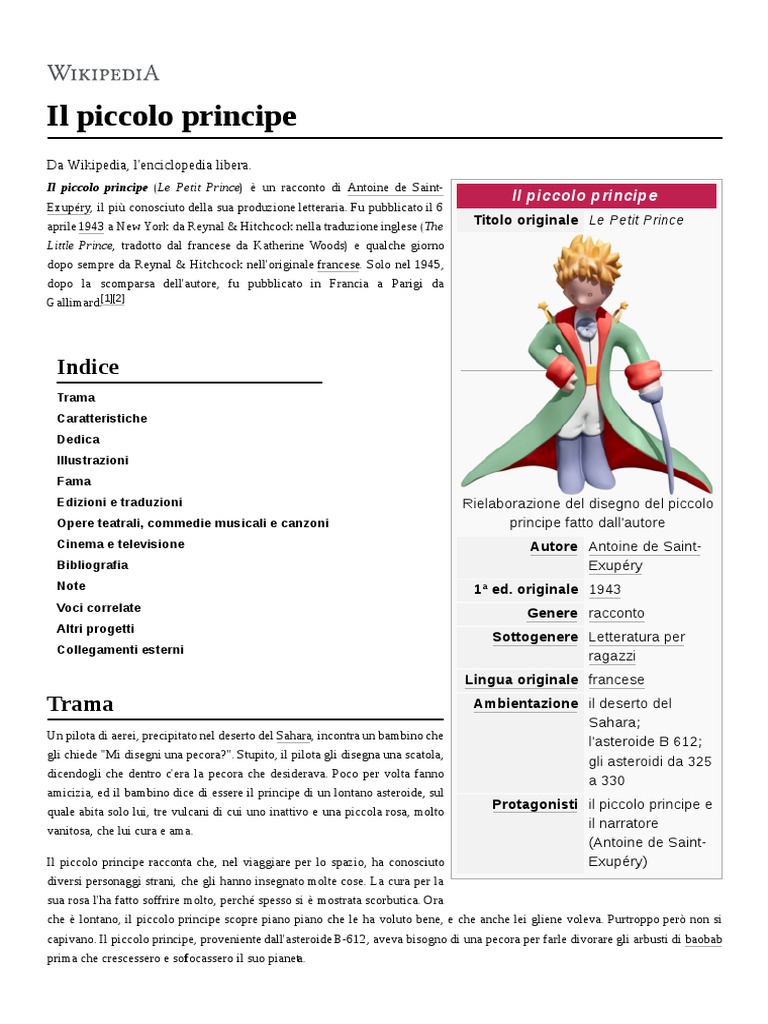 Domande Di Comprensione Sul Piccolo Principe