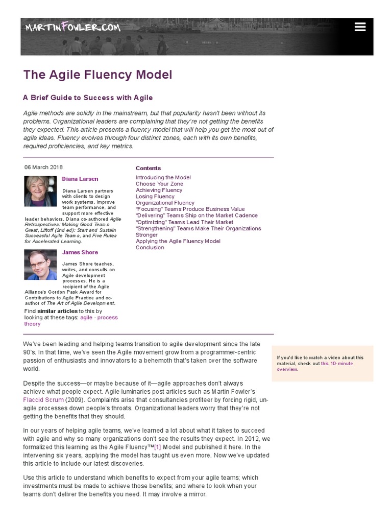 The Agile Fluency Model | Download Free PDF | Agile Software ...