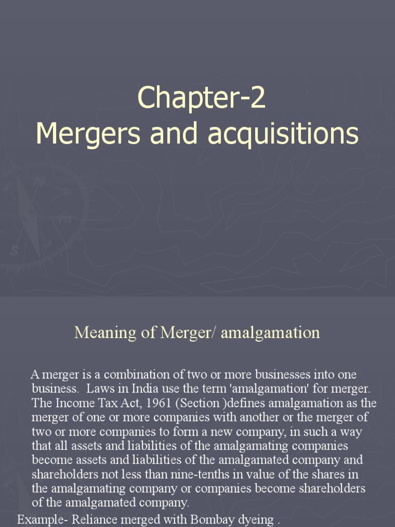 Chapter-2 Mergers and Acquisitions | PDF | Mergers And Acquisitions ...