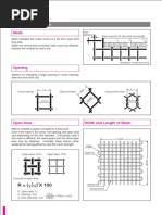 Standards For Wire Cloth: Mesh Count in 25.4mm (One Inch) Length Wire Diameter