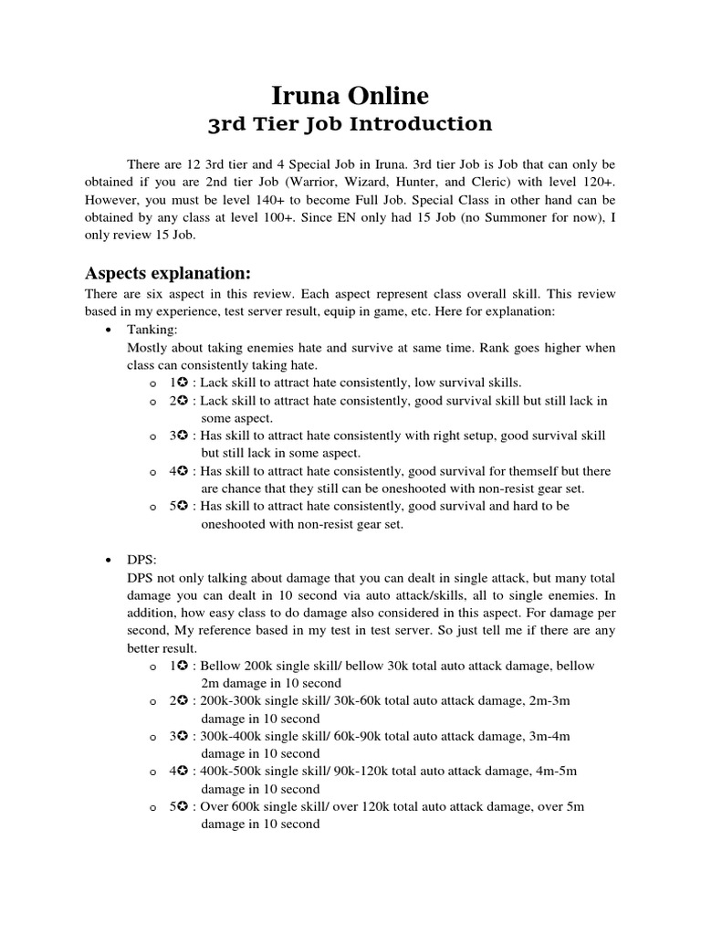 Iruna JOB PDF Leisure Sports