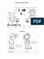 What Is Your Name Worksheet Grade 0