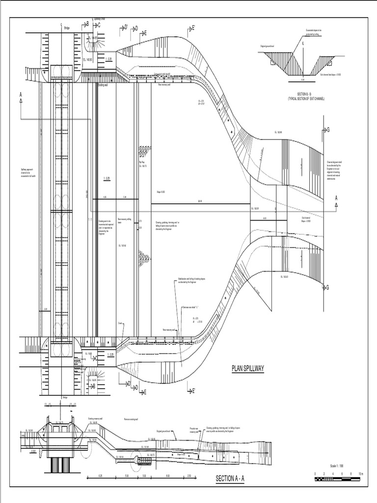 Plan Spillway PDF Spillway Hydrology And Urban Planning