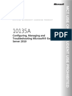Course 10135a Configuring, Managing and Troubleshooting Microsoft Exchange Server 2010