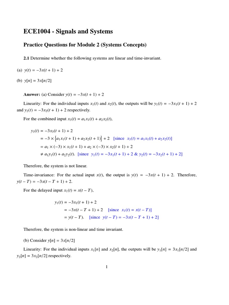 Module 2 Systems Concepts Practice | PDF | Applied Mathematics | Areas ...