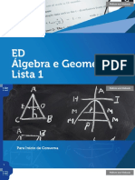 ED Álgebra e Geometria