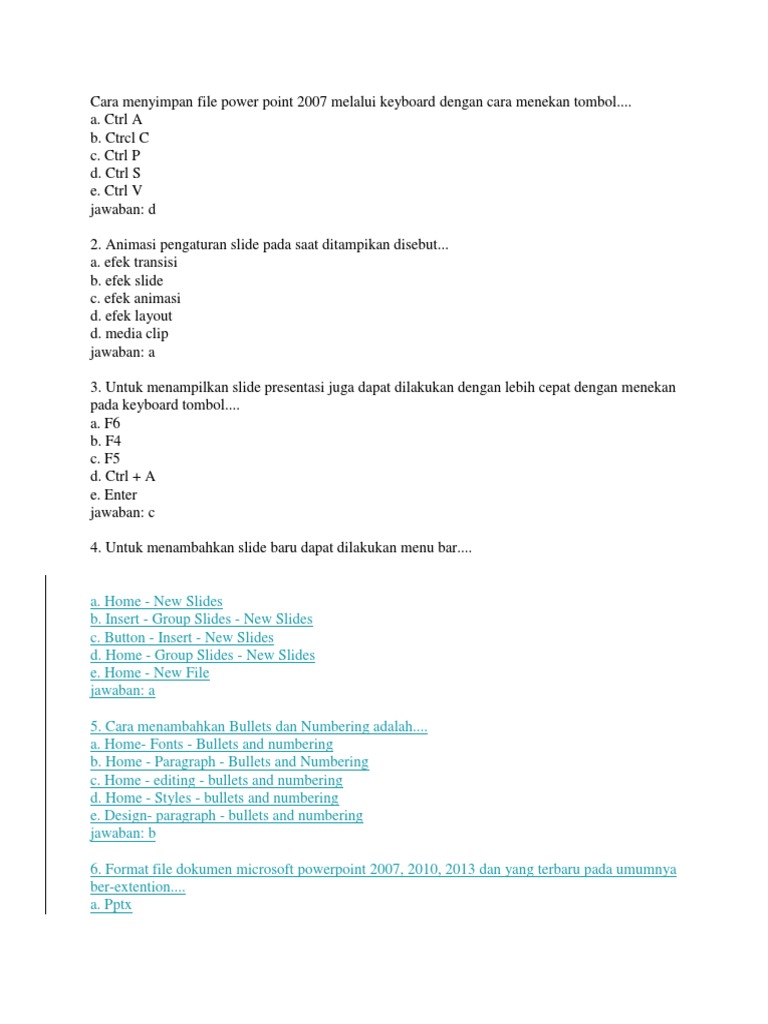 Format File Dokumen Microsoft Powerpoint Pada Umumnya Ber Extention