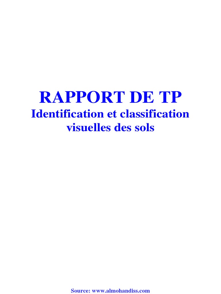 Identification et classification des sols | PDF | Argile | Sable